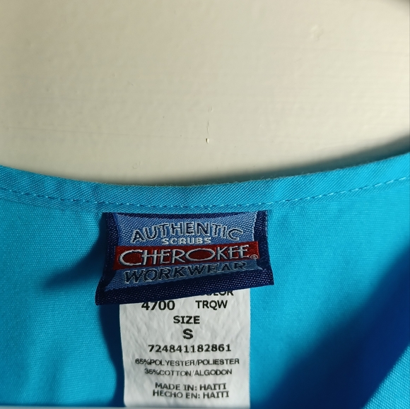 Cherokee Small Turquoise Blue Scrubs - Picture 4 of 6
